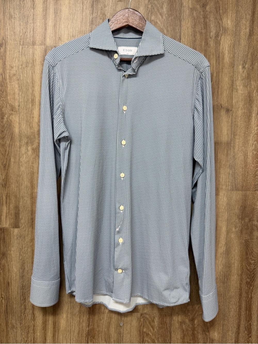 NWOT Eton Long Sleeve Button Down Geometric Pattern